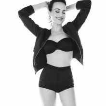 Carla Gugino topless, sexy bra for Sharp magazine 2016 June 6x HQ photos