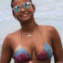Christina Milian wearing sexy bikini on the beach in Miami 204x UHQ