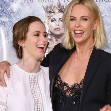 Charlize Theron nip slip on The Huntsman and The Ice Queen premiere 6x HQ photos