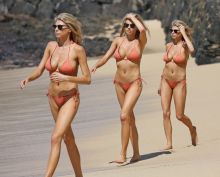 Charlotte Mckinney sexy bikini boobs trying to pop out candids on the beach in Hawaii 38x UHQ photos