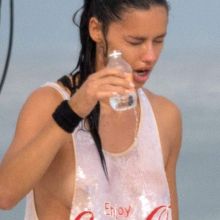 Adriana Lima braless wet see through photo shoot 17x UHQ