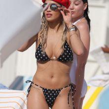Rita Ora wearing sexy tiny bikini on the beach in Miami 130x UHQ