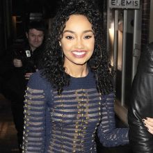 Leigh-Anne Pinnock in see through sweater out in London 3x HQ