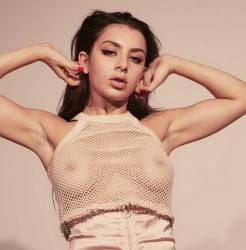 Charli XCX braless see through top for Number 1 Angel album photo shoot outtakes 17x MixQ photos