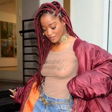 Keke Palmer braless in see through top candids in New York 29x HQ photos