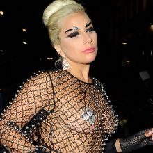 Lady Gaga in see through dress out in London 73x HQ