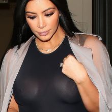 Kim Kardashian show big boobs in see through dress while leaving her hotel in London 21x UHQ
