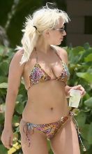 Lady Gaga wearing sexy bikini on the beach in Bahamas 20x HQ