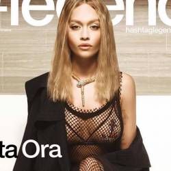 Rita Ora braless see through body for Legend magazine June 2017 MQ photo