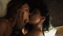 Emmanuelle Chriqui, KaDee Strickland - Shut Eye S01 E01 720p nude topless lesbian sex scene