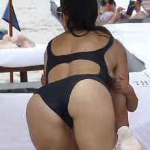 Kourtney Kardashian big ass in sexy swimsuit candids on the beach in Miami 115x HQ photos