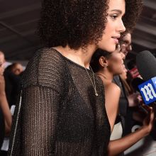 Nathalie Emmanuel in see through blouse 2016 People's Choice Awards in LA 10x UHQ photos