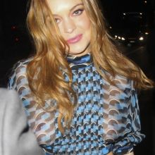 Lindsay Lohan in see through dress without bra on Asian Awards London 60x UHQ photos