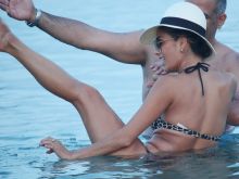 Nicole Scherzinger nip slip show big boobs in sexy bikini on the beach in Mykonos 206x UHQ ADDS