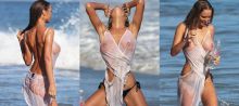 Charlie Riina in wet see through top on 138 Water photo shoot 24x UHQ