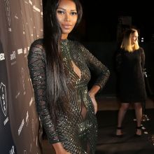 Jessica White braless in see through dress in amfAR Gala After-Party 6x MixQ