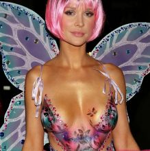 Joanna Krupa topless body paint Halloween costume in Los Angeles 32x UHQ photos
