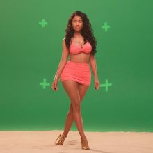 Nicki Minaj big boobs and ass in lingerie for Myx Fusions Moscato commercial shoot 2014 May 16x MQ