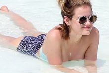Lucy Hale wearing sexy bikini on the pool in Brazil 43x UHQ photos