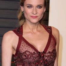 Diane Kruger nipple peek in see through dress on 2016 Vanity Fair Oscar Party 44x UHQ photos