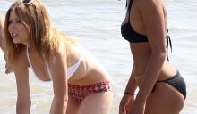 Jennette McCurdy wearing sexy bikini at a beach in Santa Monica 40x UHQ