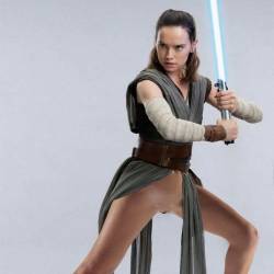 Daisy Ridley pantyless upskirt on Star Wars: The Last Jedi photo shoot HQ