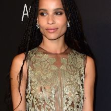 Zoe Kravitz hard nipples in see throug dress on InStyle And Warner Bros. Golden Globe Awards Post-Party in Beverly Hills 8 UHQ photos