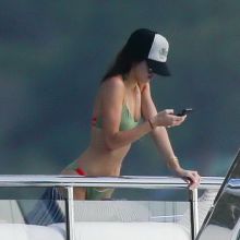 Kendall Jenner wearing sexy bikini on the boat in St Barts 24x HQ