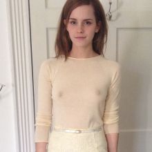 Emma Watson eighteen braless in see through dress