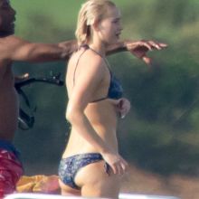 Jennifer Lawrence boobs cleavage undeboob in sexy bikini on the yacht in Bahamas 144x HQ photos