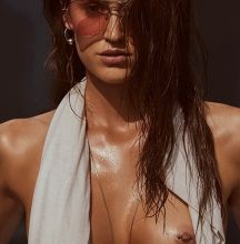 Alexis Ren, Bianca Booth topless bottomless FaeSwim photo shoot 20x MixQ photos