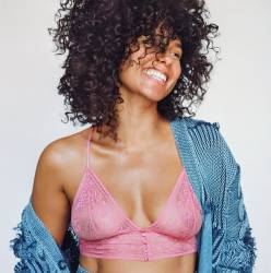 Alicia Keys big boobs in see through bra for Stella McCartney Ophelia Whistling lingerie photo shoot 3x HQ photos