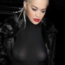 Rita Ora show big boobs in see through top leaving the Shepherds Bush Empire in London 22x UHQ