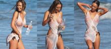 Charlie Riina in wet see through top on 138 Water photo shoot 24x UHQ