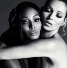 Naomi Campbell and Kate Moss topless Interview magzine photoshoot 9x HQ