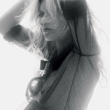 Kate Moss see through blouse for Love Magazine 2015 Fall Winter 8x HQ