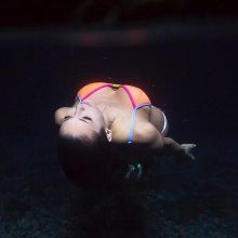 Nina Dobrev bikini under water Twitpic HQ