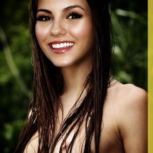 Victoria Justice topless on bodyglove poster UHQ