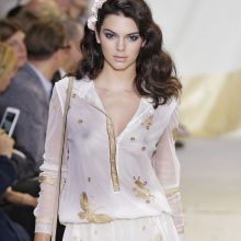 Kendall Jenner see through top on Diane Von Furstenberg show at Spring 2016 NY Fashion Week 22x UHQ