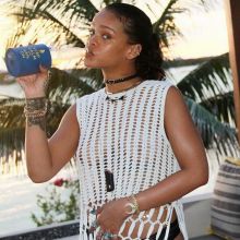 Rihanna in see through top, sexy bikini in Barbados HQ Instagram photos