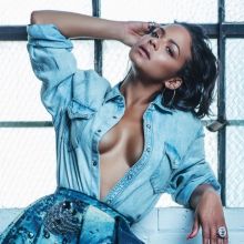 Christina Milian braless cleavage for Rolling Out magazine 2016 January 11x HQ photos