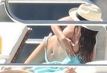 Sara Sampaio nude topless sunbathing on a yacht in St Tropez  64x HQ photos