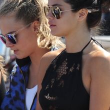 Selena Gomez sideboobs with Cara Delevingne on a boat in Saint Tropez 46x MixQ