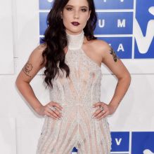 Halsey braless in see through bodysuit on 2016 MTV Video Music Awards in NY 40x HQ photos