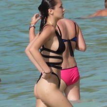 Bella Hadid sexy bikini candids on the beach in St. Barts 17x MixQ photos