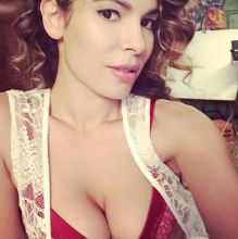 Nadine Velazquez cleavage in sexy red bra HQ Twitpic