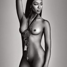Naomi Campbell nude topless photo shoot for Lui Magazine 2015 October 9x HQ