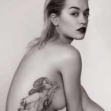 Rita Ora topless Elle UK magazine photo shoot 2014 May 7x UHQ