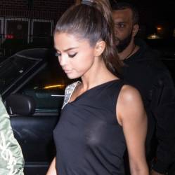 Selena Gomez braless in see through dress out with The Weeknd 79x HQ photos